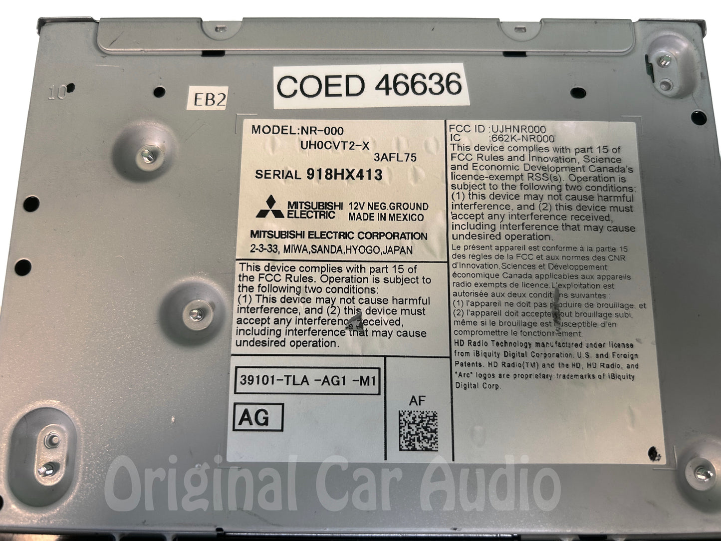 2022 Honda CRV CR-V OEM Non-Navigation Bluetooth Multi Media Radio Receiver
