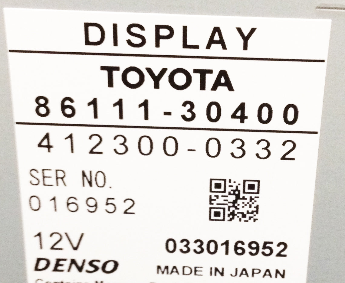 06 Lexus GS300 GS430 Information Monitor Screen with Climate Controls 86111-30400 2006