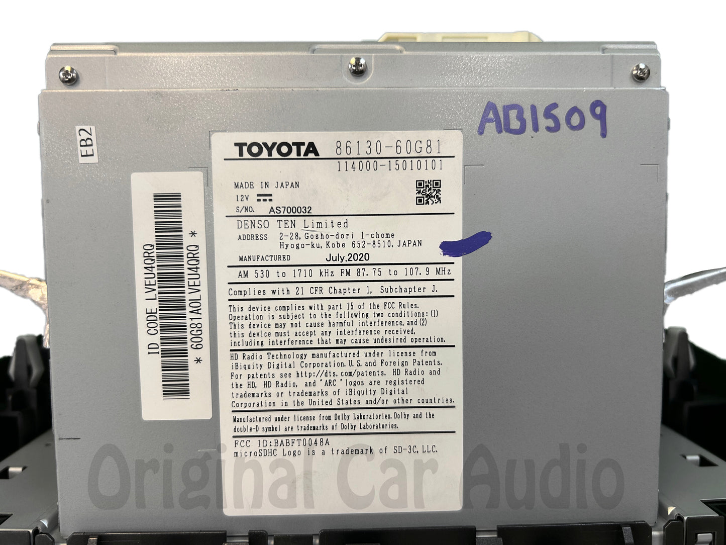 Refurbished 2015 - 2020 LEXUS GX460 OEM Radio Receiver Mark Levinson Gracenote Navigation HD SAT