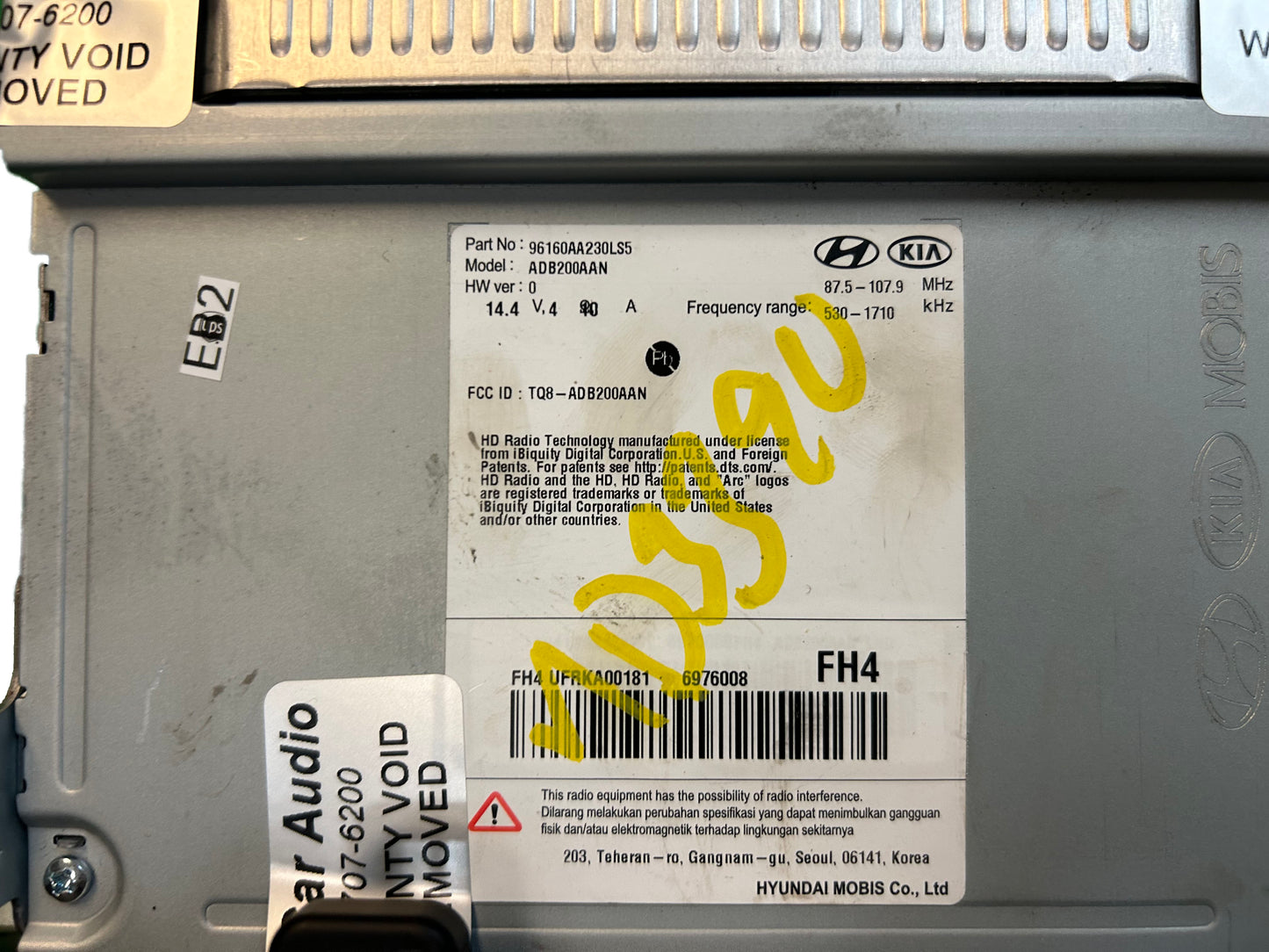 2021 - 2023 Hyundai Elantra OEM Radio AM FM HD Receiver 8" Display Screen