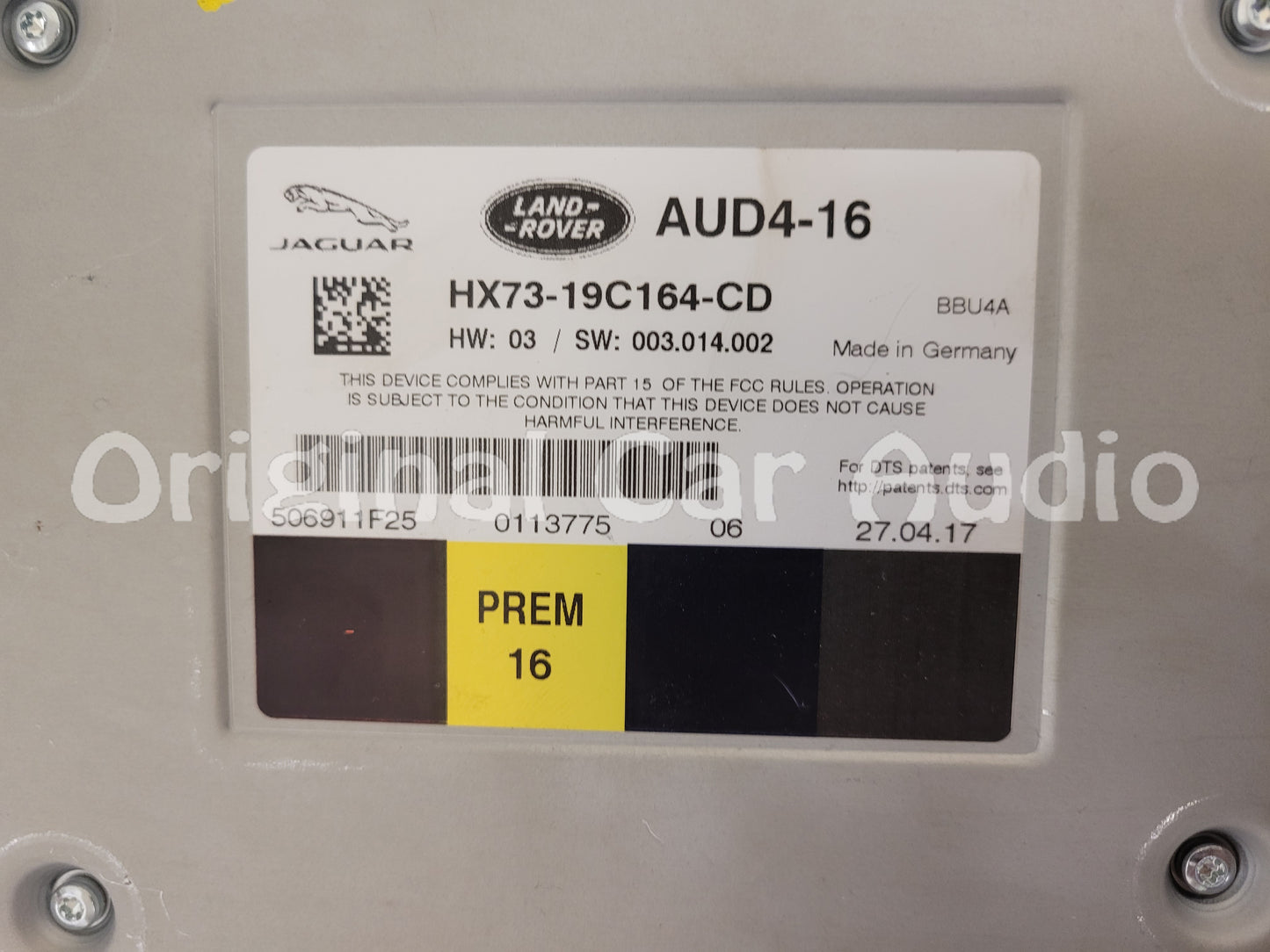 2018 - 2019 Jaguar E-Pace Premium 16 Sound Amplifier HX73-19C164-CD