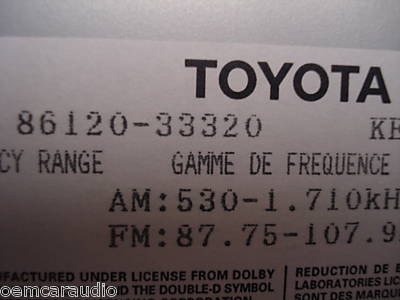 2000 - 2001 Lexus ES300 OEM AM FM Radio Tape Cassette Player Receiver P1715