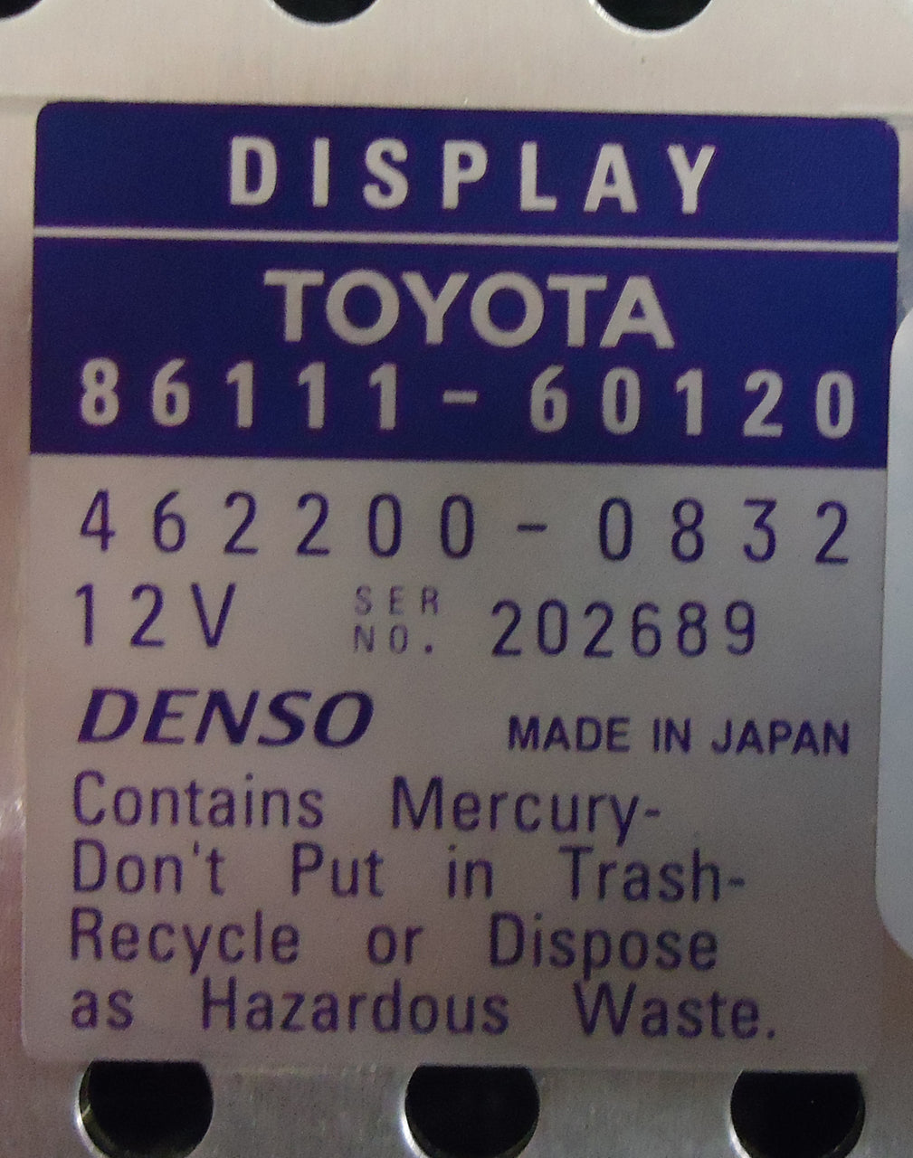 2003 2004 lexus gx470 Navigation lcd display screen 86111-60120