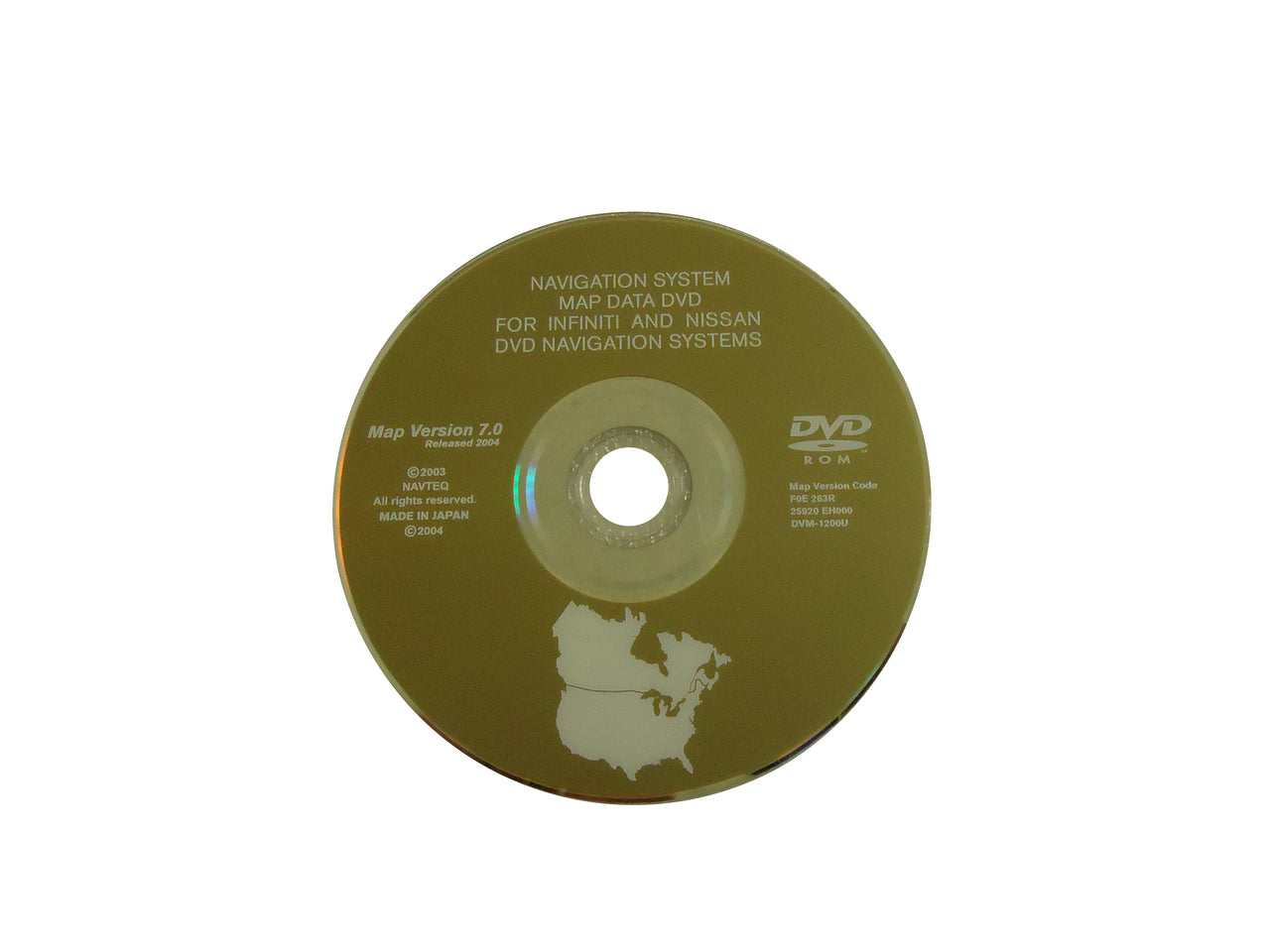 Nissan Infiniti Navigation Map Disc Update 7.0