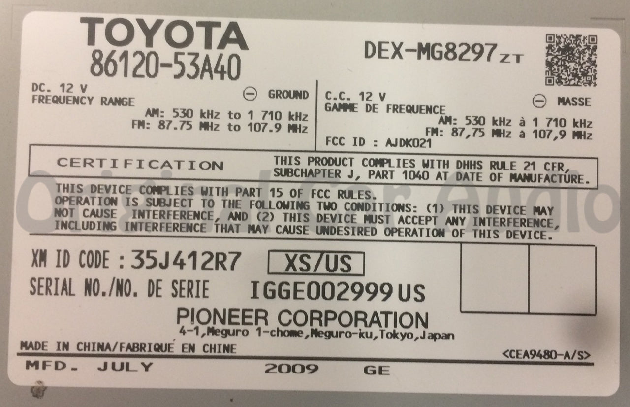 Refurbished 2010 2011 2012 Lexus IS250 IS350 OEM Navigation GPS Unit Display Screen and Radio CD Player Climate Control Temp Package P1839