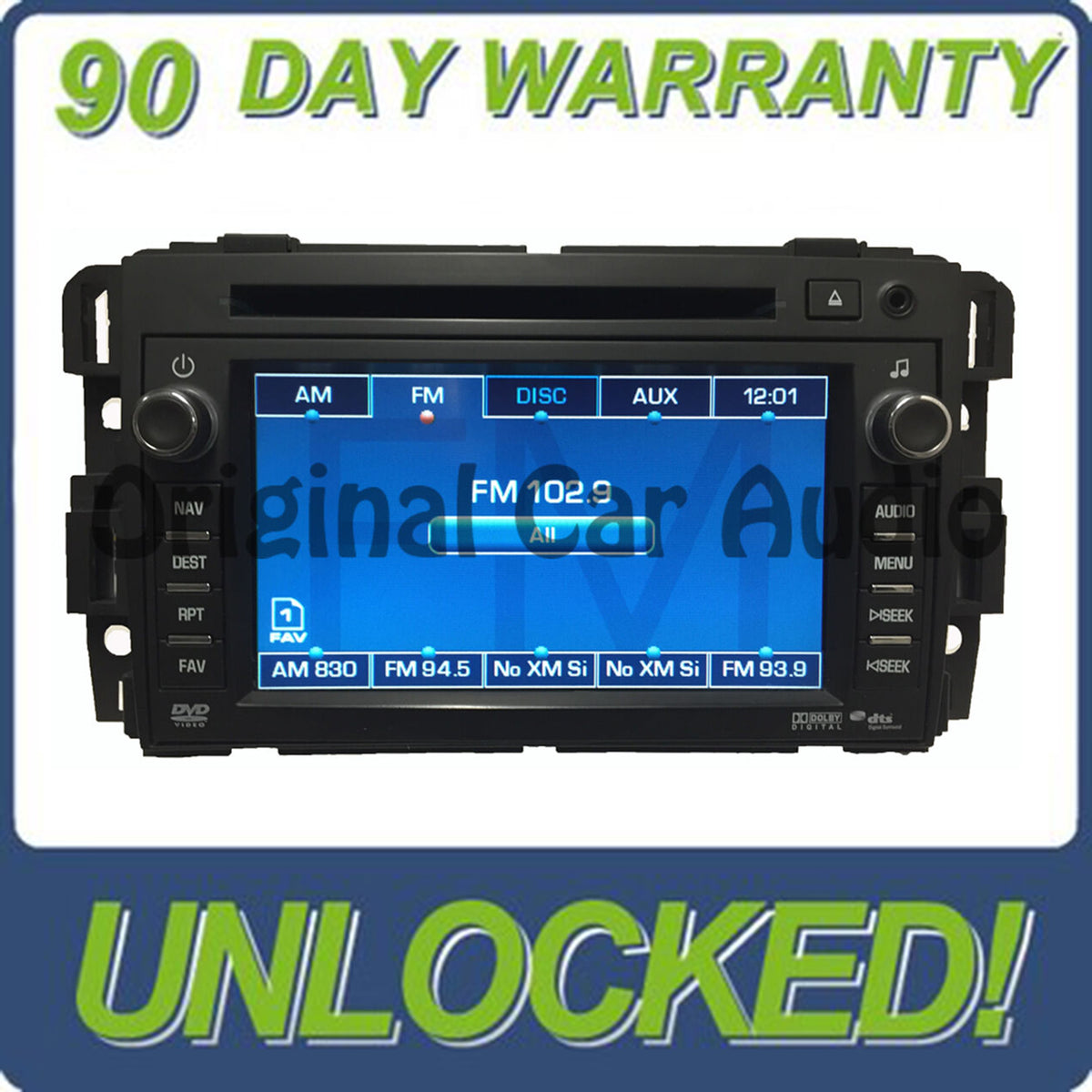 UNLOCKED GM OEM Stereo AM FM Radio GPS Navigation CD DVD Player