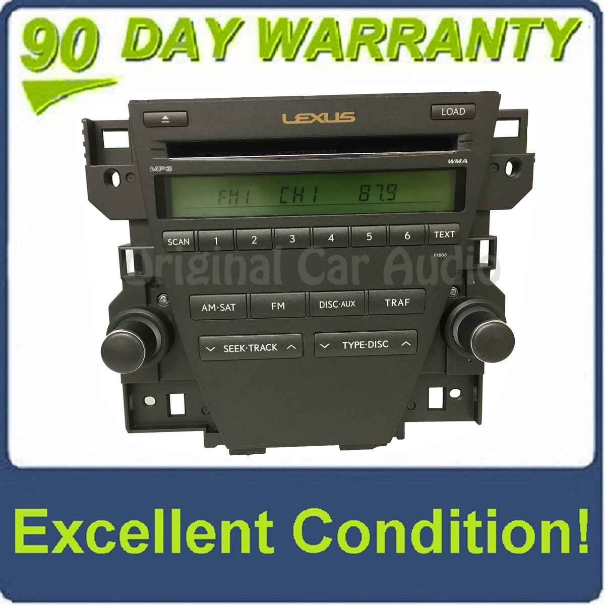 2007 - 2010 Lexus ES350 OEM 6 CD AM FM Sat MP3 Radio P1808