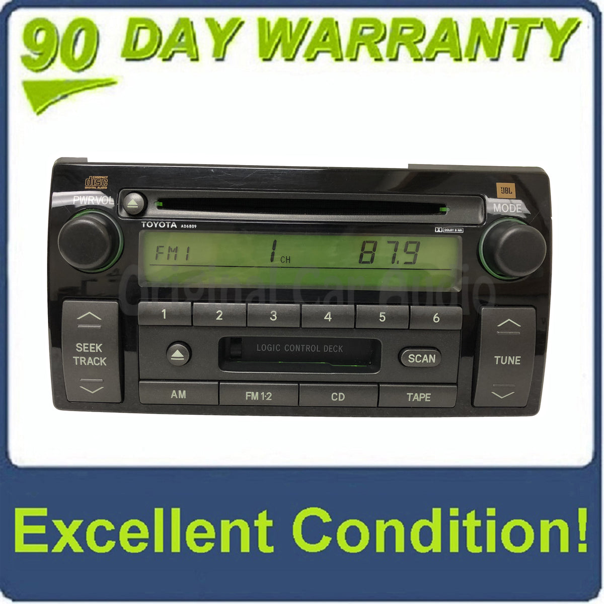 Toyota Camry LE XLE JBL Radio Tape CD Player 86120-AA170 2005-2006