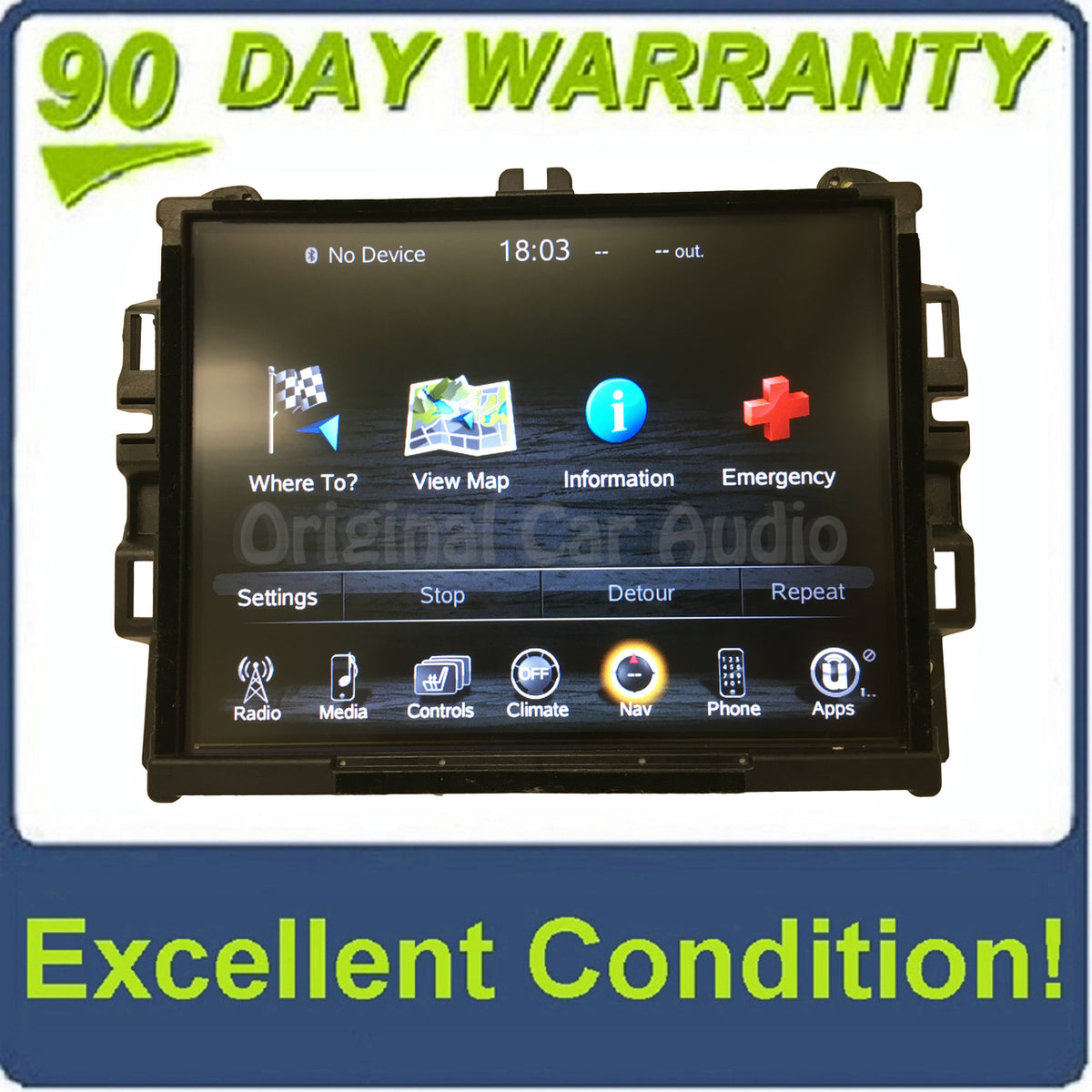 New 2013 - 2014 Dodge Ram Viper OEM VP4 CA Navigation Media Center LCD Touch Screen Radio Receiver
