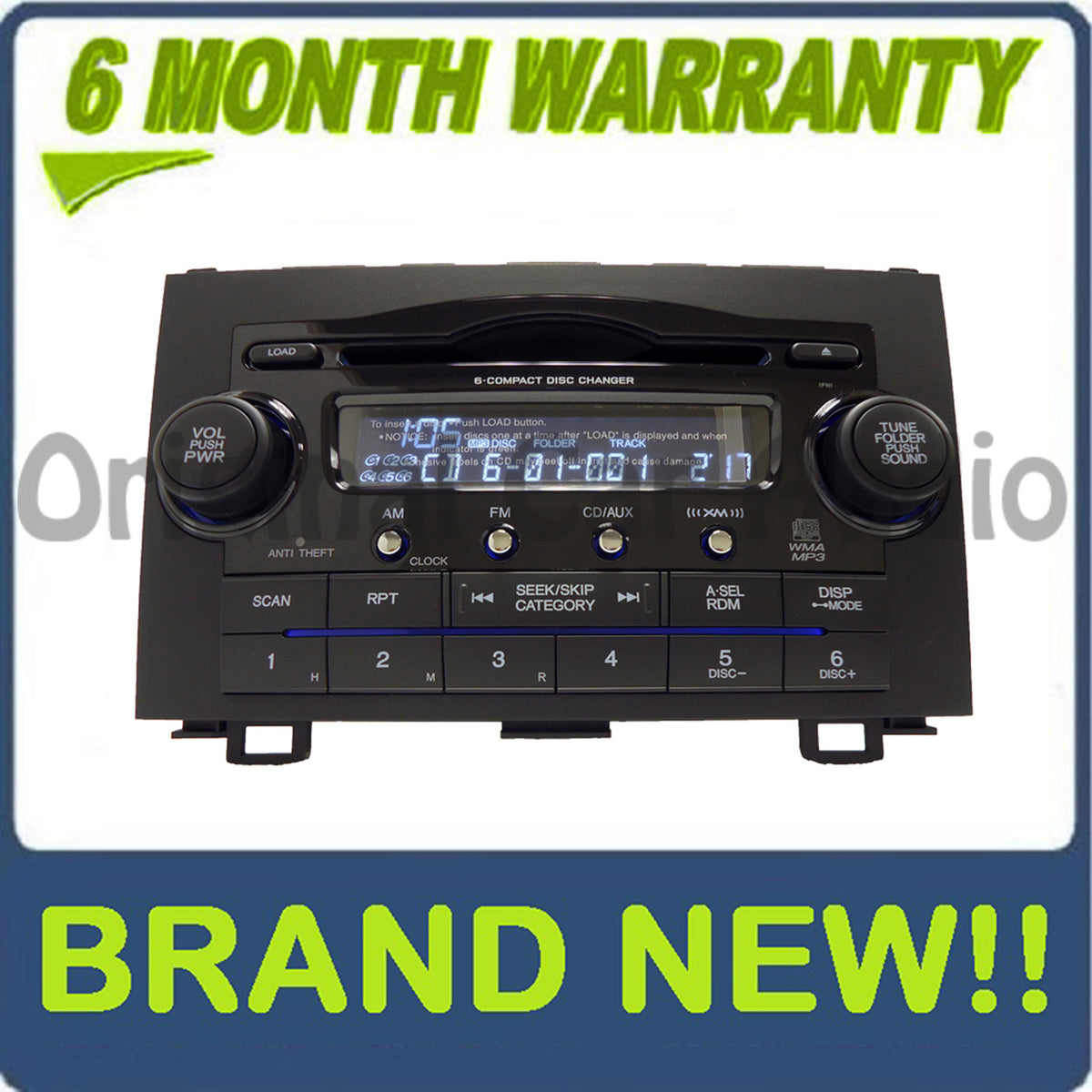 NEW HONDA CRV CR-V Radio 6 Disc CD Changer XM MP3 2007 2008 2009 2010