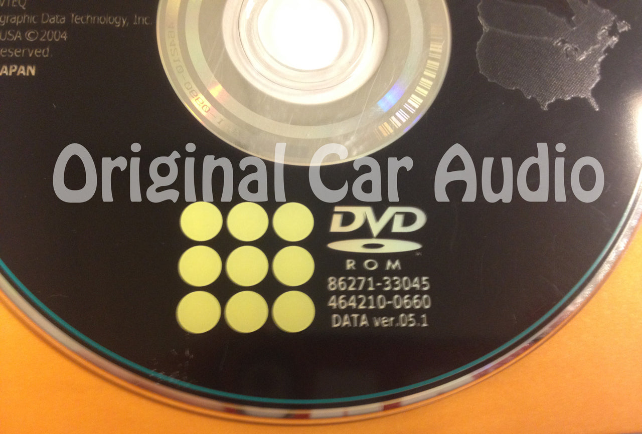 Toyota Lexus Navigation Map DVD 86271-33045 DATA Ver. 05.1 U20