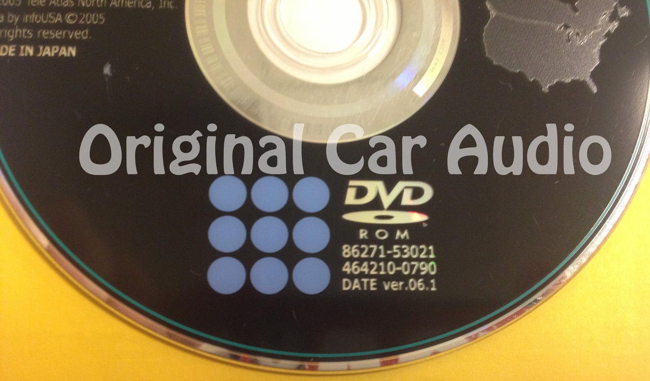 Toyota Lexus Navigation Map DVD 86271-53021 DATA Ver. 06.1 U31