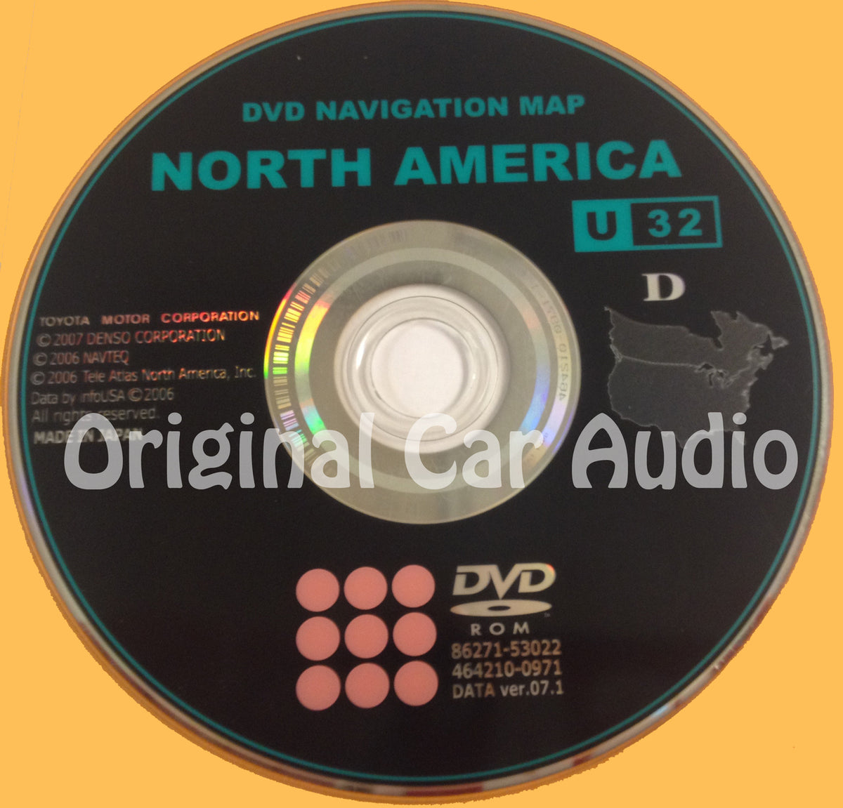 Toyota Lexus Navigation Map DVD 86271-53022 DATA Ver. 07.1 U32