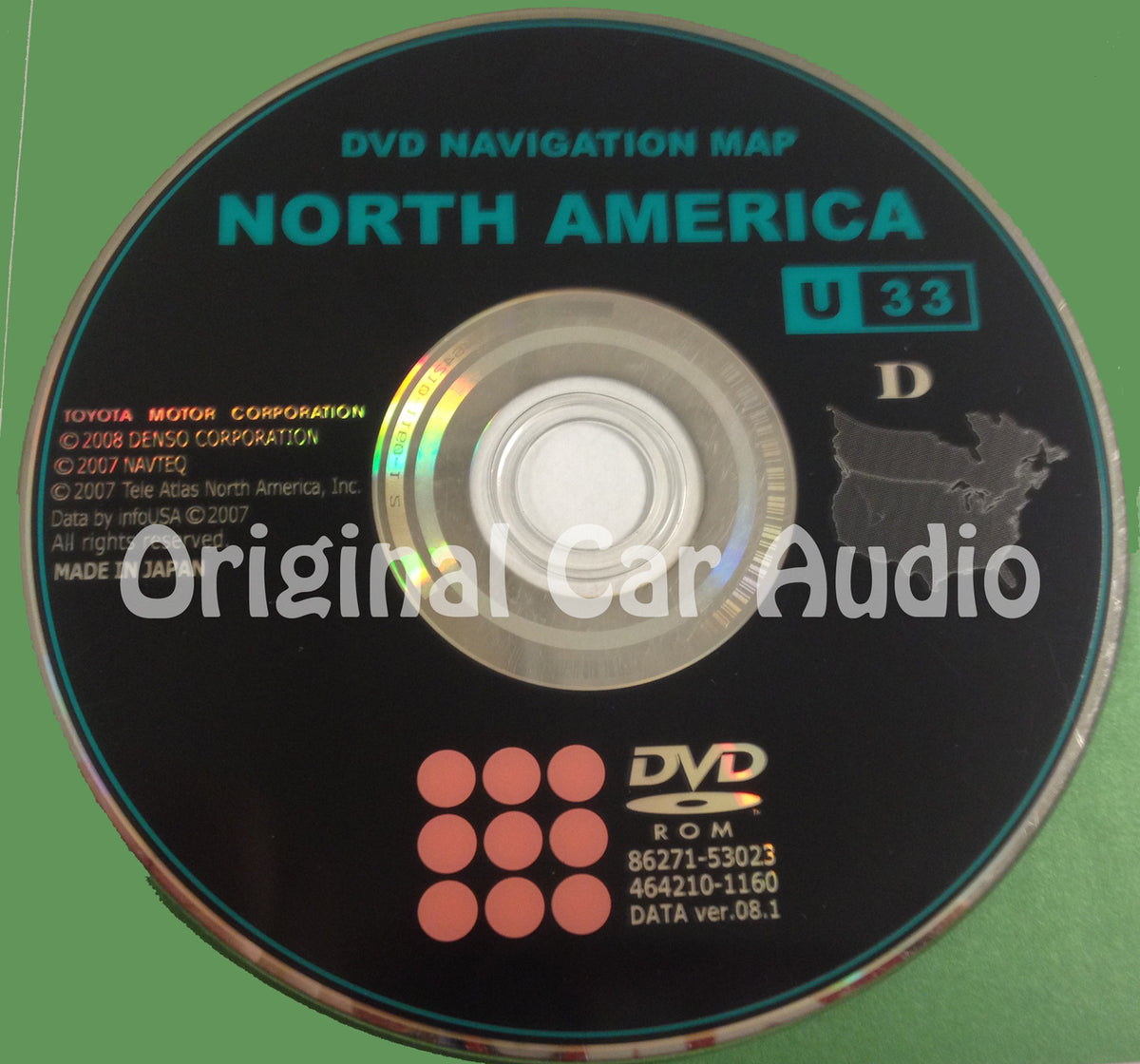 Toyota Lexus Navigation Map DVD 86271-53023 DATA Ver. 08.1 U33