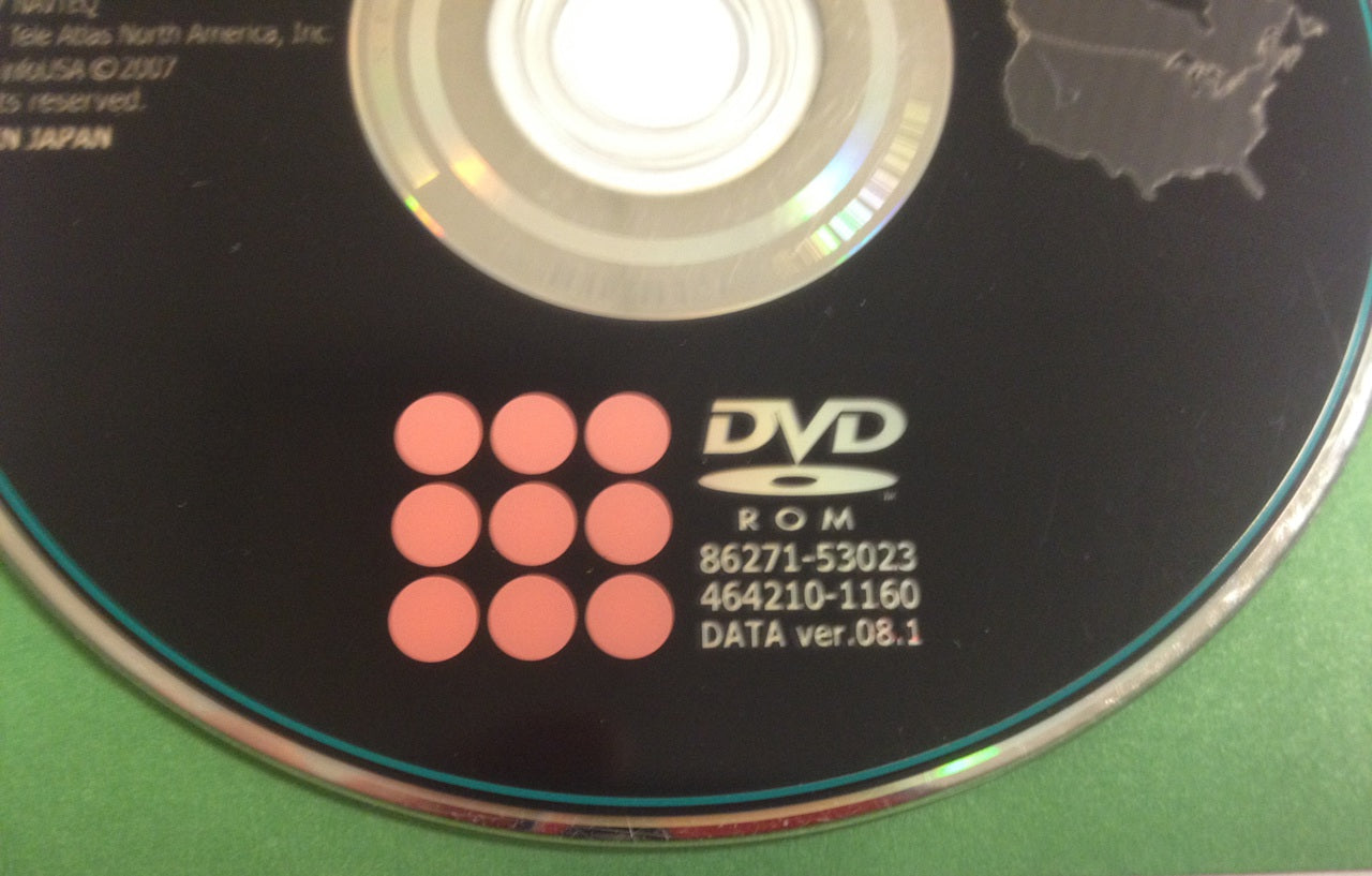 Toyota Lexus Navigation Map DVD 86271-53023 DATA Ver. 08.1 U33