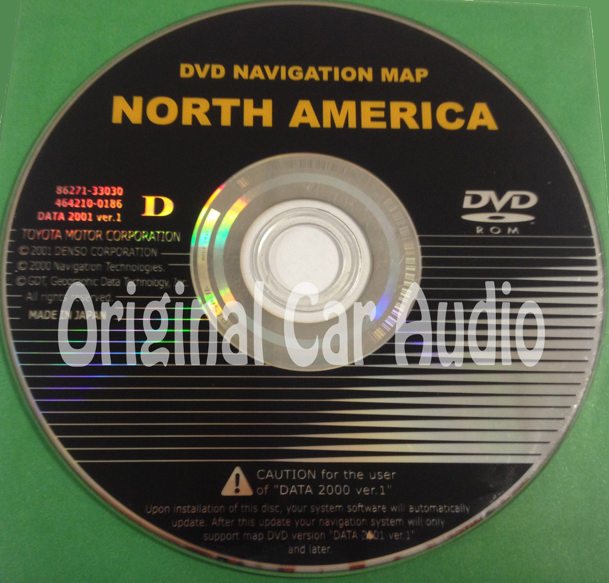 Toyota Lexus Navigation Map DVD 86271-33030 DATA 2001 Ver. 1 D