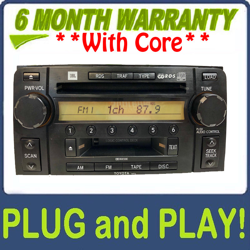 Toyota 4Runner JBL Radio Tape Player 6 Disc CD Changer 86120-35201 03 04 05 To56836