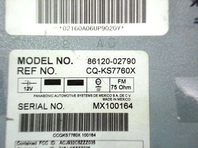 09 - 11 TOYOTA Corolla JBL Radio Stereo 6 Disc Changer MP3 CD Player A51848 OEM