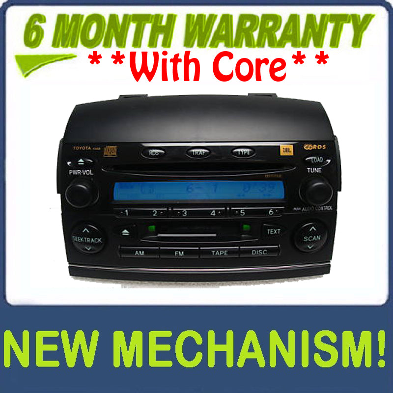 Re-manufactured NEW MECHANISM 2004 2005 2006 2007 2008 Sienna JBL Radio Tape and 6 CD Changer