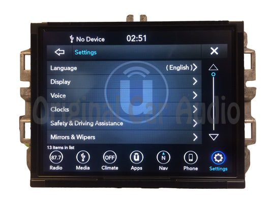 Refurbished 2019 - 2021 Ram Jeep Grand Cherokee OEM Uconnect 8.4 VP4R-A Navigation Multi Media Receiver