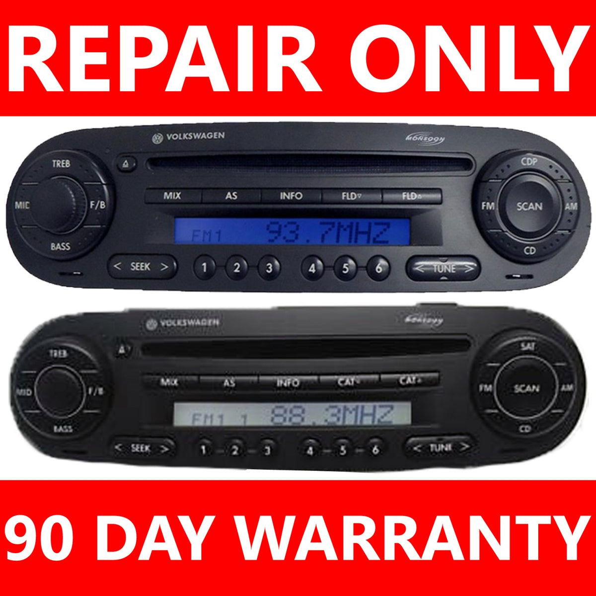 Repair YOUR Radio! Volkswagen VW BEETLE BUG Single CD Disc Player Changer FIX 1998 1999 2000 2001 2002 2003 2004 2005 2006 2007 2008 2009 2010 98 99 00 01 02 03 04 05 06 07 08 09 10