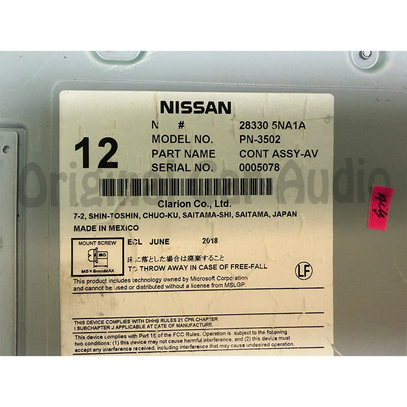2019 - 2023 Infiniti QX50 OEM Single CD Multi Media AV AM FM Radio Receiver Block ONLY