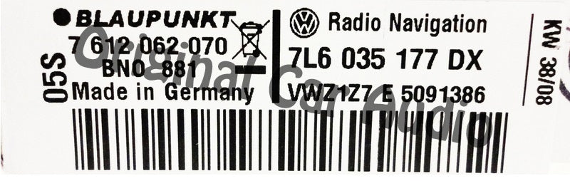 Volkswagen VW Navigation GPS Radio Stereo CD Player OEM