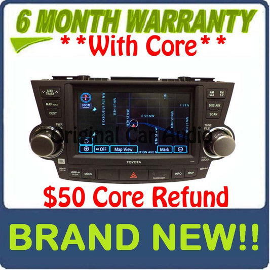2008 - 2010 Toyota Highlander JBL navigation gps Bluetooth radio XM AM FM MP3 CD Player touch screen