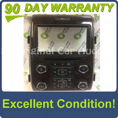 2012 - 2014 Ford F150 OEM 8" Touch Screen Display Bezel and Radio Control Pannel ONLY  Dark Woodgrain
