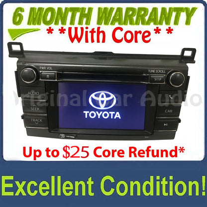 2013 - 2016 Toyota Rav4 Rav-4 CD Player BLUETOOTH Radio Display Screen 100067 OEM
