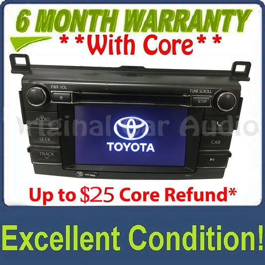 2013 - 2016 Toyota Rav4 Rav-4 CD Player BLUETOOTH Radio Display Screen 100067 OEM