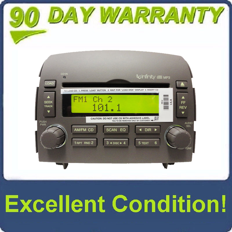 2006 2007 2008 HYUNDAI Sonata Radio INFINITY Stereo 6 Disc Changer MP3 CD Player GREY