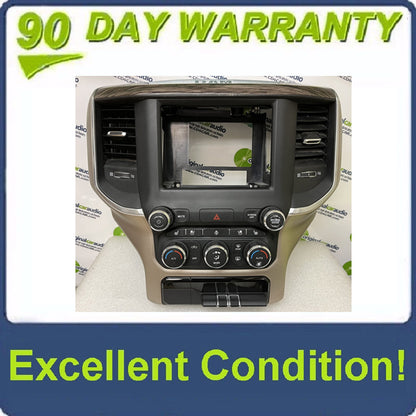 19-22 Dodge Ram Laramie New Body 8.4" Radio Bezel 5 option Buttons Gold Woodgrain