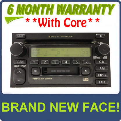 A56811 Toyota jbl radio 6 disc changer cd player new face oem