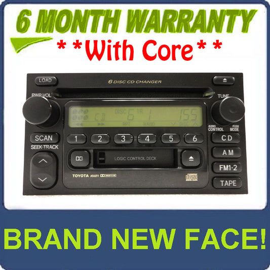 A56811 Toyota jbl radio 6 disc changer cd player new face oem