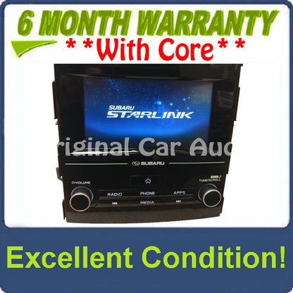 2017 - 2018 Subaru Impreza Crosstrek OEM Starlink Bluetooth Apps AM FM Radio w/CARPLAY