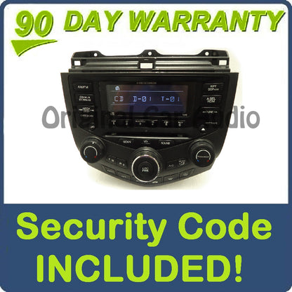 2004 - 2007 Honda Accord Radio and 6 CD Changer Hybrid 7BO0 39175-SDR-A210-M2