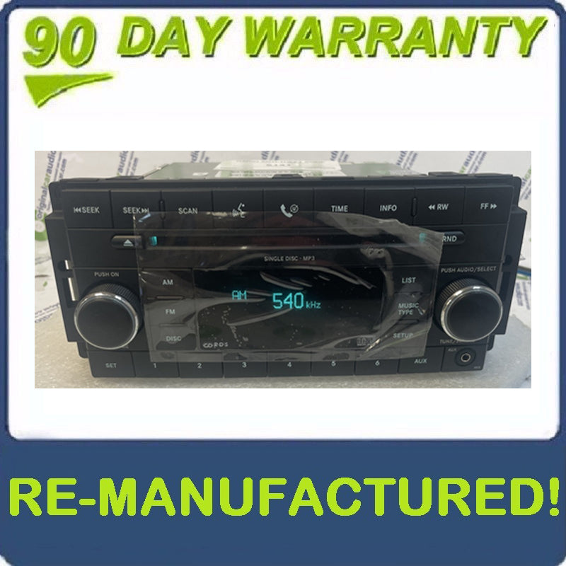 Reman 2007 - 2013 Chrysler Jeep Dodge OEM AM FM Radio AUX MP3 CD Player Receiver RES
