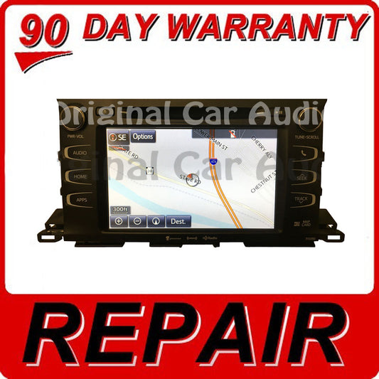 REPAIR YOUR 2014 - 2019 Toyota HIGHLANDER GPS Navigation DVD AM FM Radio Reveiver Mainboard Replacement Repair