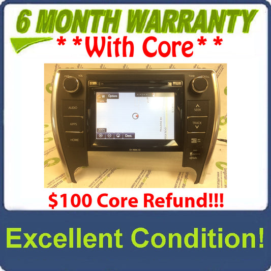 2015 - 2017 Toyota Camry OEM Gracenote Touch Screen Display AM FM Radio Receiver 100613