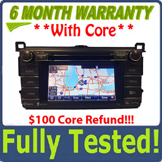 Blemished 14-15 Toyota Rav4 HD Radio CD Player Navigation Gracenote Bluetooth SAT XM GPS OEM 100324