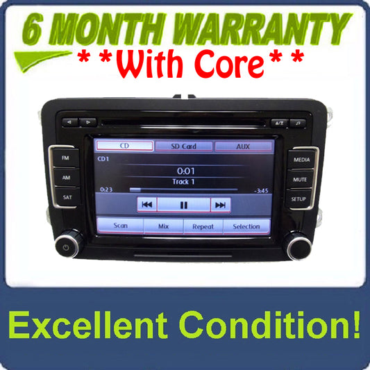 2010 2011 2012 VW Volkswagen Jetta Passat Golf GTI Rabbit EOS OEM Radio Stereo 6 Disc Changer CD Player Touch Screen SD Mp3 Sirius Satellite RCD-510