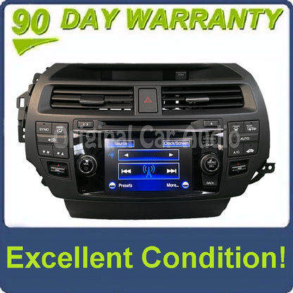 2013 - 2015 Honda Crosstour OEM AM FM CD Player Touchscreen Radio With Bezel