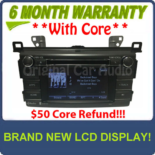 Refurbished 2013 - 2017 Toyota OEM Gracenote AM FM HD Radio Bluetooth CD Player Receiver 100326, 100325 Blemished