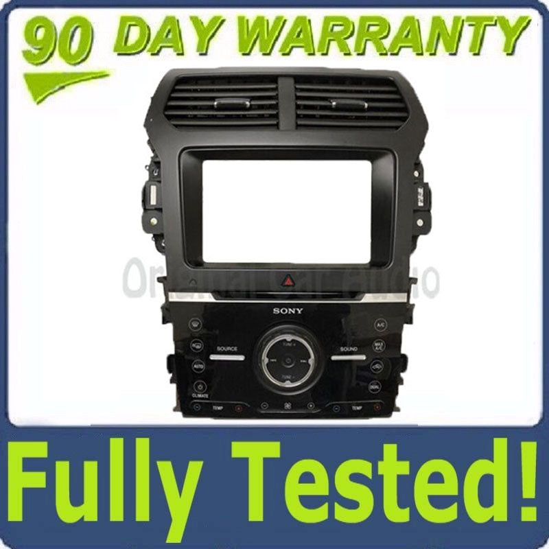Blemished 2014 - 2015 Ford Explorer OEM Sony 8" Touch Screen Radio Climate Control Panel BEZEL ONLY