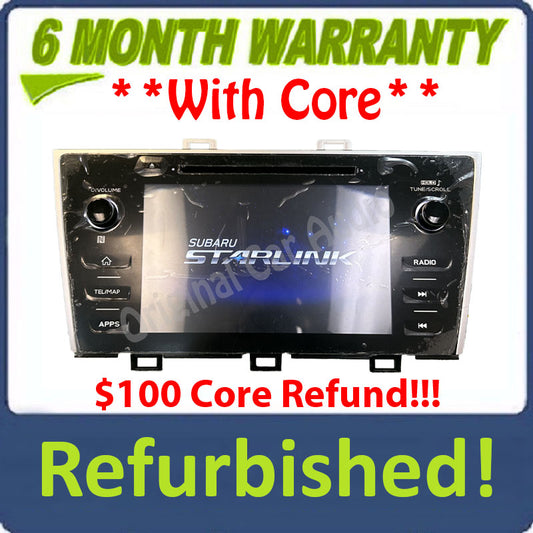 Remanufactured 2018 2019 Subaru Legacy Outback OEM Starlink Multimedia CD XM ANALOG Radio Receiver w/ CARPLAY