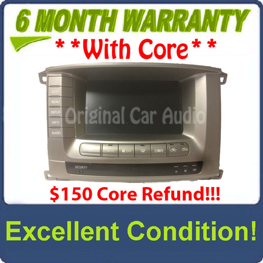 2002 - 2004 Toyota Land Cruiser OEM Denso Navigation Display Screen