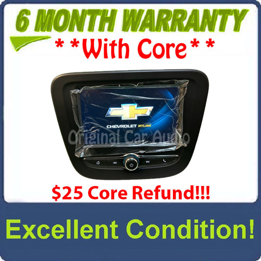 2017 - 2020 Chevrolet Chevy Cruze Traverse OEM 7" MyLink Apple CarPlay Android Auto Multi Media XM Radio Receiver W/ Bezel