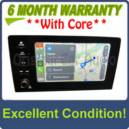 2019 - 2022 Honda Insight OEM Touch Screen Bluetooth Apple Car Play Android Auto Multi Media Receiver Non-Nav