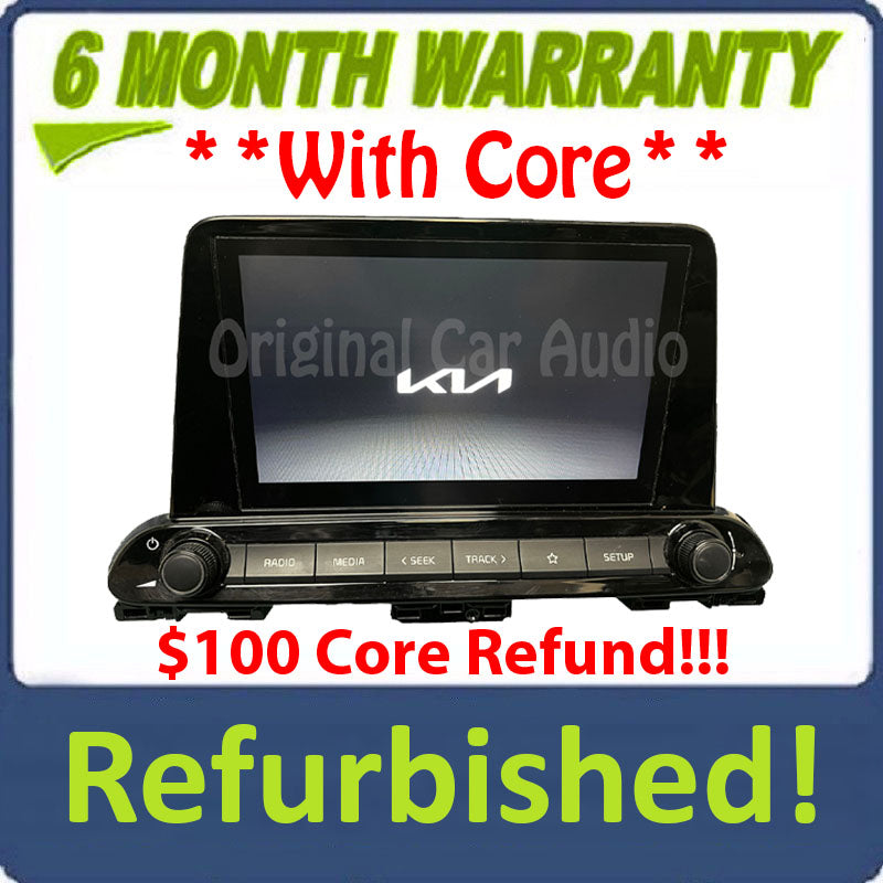 Refurbished 2022 - 2023 Kia Forte OEM UVO Multi Media Apple Car Play Android Auto Bluetooth Touch Screen Radio Receiver